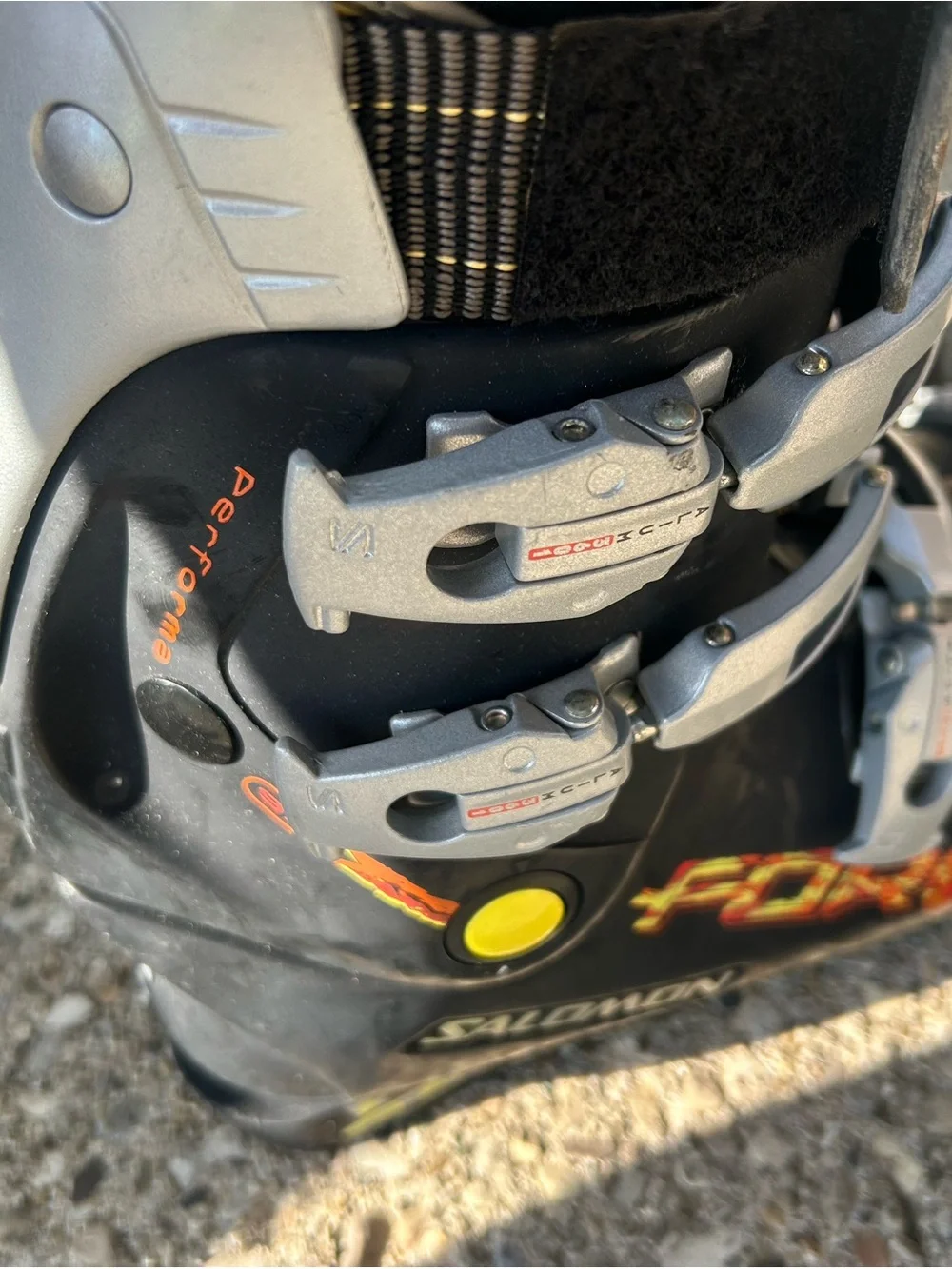 Salomon Force Super Alpine Ski Boots Black 4 Buckle Adult Ski Boots L=344mm